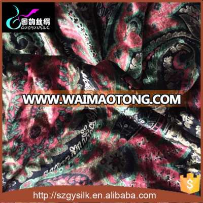 make to order screen printing silk velvet fabric